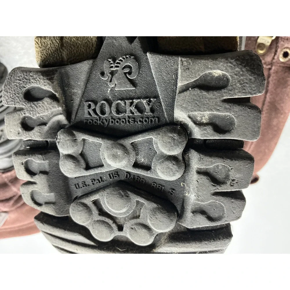 Rocky Vintage Snow Boots Thinsulate Insulated Brown Suede Winter Work Utility 10